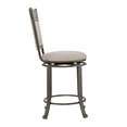thumbnail image 3 of Linon Franklin Swivel Upholstered Counter Stool Steel Frame in Pewter, 3 of 15