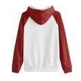 thumbnail image 3 of Timegard Sweatshirts for Women Long Sleeve Hoodies Pullover Fall Color Block Loose Tops with Pockets, 3 of 4