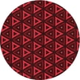 thumbnail image 1 of Ahgly Company Tapis d'Intérieur Rond Lavable en Machine Rouge Profond Transitionnel, 8 Pieds Rond, 1 of 7