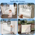 thumbnail image 5 of Baby Gate for Stair Doorway Retractable Dog Gate Mesh Indoor Outdoor up to 55" Wide, 33" Tall,Safety Pet Gate for Deck (Drilling& No-Drilling)-White, 5 of 9