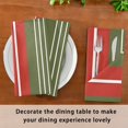 thumbnail image 6 of Iauyy Satin Napkins Set of 4- Red Green Stripes DIY Printing Decoration Cloth Napkin- Easy Care for Home/Party, 6 of 8
