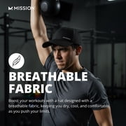 MISSION Cooling UPF Performance Hat - Unisex One Size Cap for Workouts, Golf & Running - Sweat & Water Activated Technology – Black