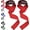 Red, variant on RDX Weight Lifting Straps, Deadlifting Powerlifting, 60CM Anti Slip Hand Bar Grip, 5MM Neoprene Wrist Support, Bodybuilding Workout Heavy Duty Weightlifting