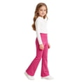 thumbnail image 4 of Tfken Child Soft Comfy Pants School Daily Wear Flare Yoga Legging Pants Girls High Waist Stretch Print Kids Classic Clothes Size 3-4 Years Pink, 4 of 5