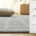 thumbnail image 4 of SAFAVIEH Montauk Elwyn Checkered Cotton Area Rug, Gray/Ivory, 6' x 6' Round, 4 of 10