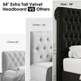 thumbnail image 4 of Homfa 54.7" Tall Headboard Bed Frame, Queen Size Storage Bed with Tall Headboard, Tall Upholstered Bed with Footboard and Drawers, Black, 4 of 7