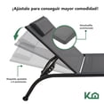 thumbnail image 3 of Camastro Exterior 2Pzs Reclinable Silla Playa Jardín Alberca gris oscuro, 3 of 6