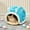 blue A, variant on Nebwoak Snail Cat Bed, Cat Cave Bed Warm Enclosed Pet House for Small Cats Kittens & Small Dogs, Foldable Plush Snail Design with Cushion Winter Cozy Bed