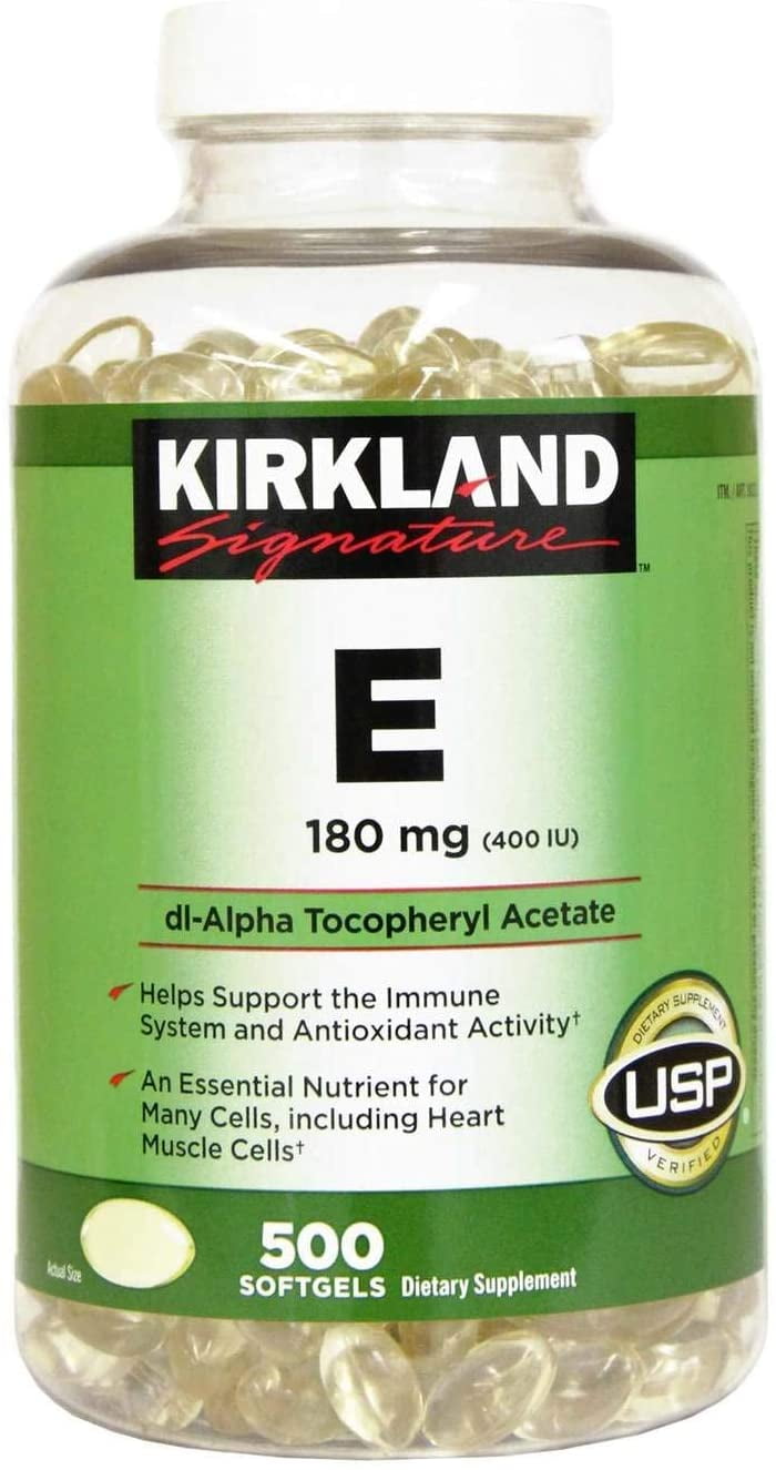 Kirkland Signature Vitamin E 180mg., 500 Softgels