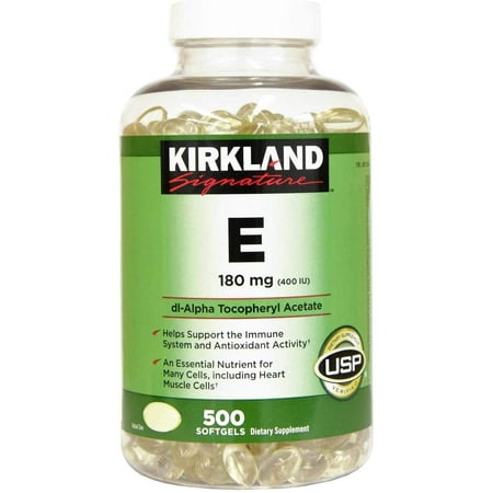 Kirkland Signature Vitamin E 180mg., 500 Softgels