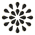 thumbnail image 1 of Unique Bargains 20Pack Teardrop Sew on Rhinestone - 8x5mm Glass Teardrop Crystal Rhinestones in Gold Prong Setting (Black), 1 of 7
