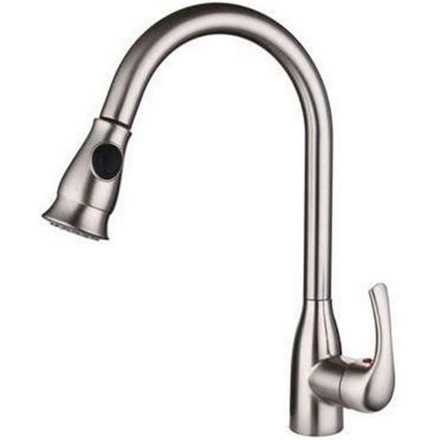 16.7 in. Single Handle Pull Out Kitchen Faucet, Brush Nickel Finish