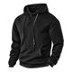 thumbnail image 4 of MHFRRA Sudadera con Capucha de Manga Larga para Hombre, Estilo Informal, Deportivo, Holgado, de Color Liso Negro, 4 of 8