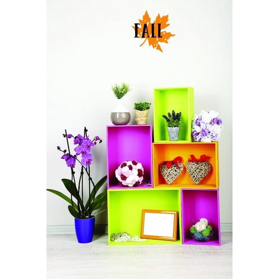 Custom Decals Fall Wall Art Size: 18 X 18 Inches Color: Multi