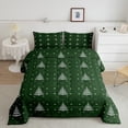 thumbnail image 2 of Feelyou Christmas Tree Queen Comforter Set for Child, Winter Snowflake Bedding Sets, Happy New Year Reversible Bedding Comforter Set, Breathable Home Decor, 3pcs, 2 of 8
