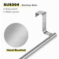 thumbnail image 4 of Cribun Towel Rail 2pc Single Lyer Bathroom Towel Holder Rack Rail Towels Bar Kitchen Bar Over Door Cupboard Hanger Clothes Belt Hand Hanging Towel Hanger 9inch, 4 of 7