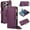 Deeppurple, variant on for iPhone 11 Wallet Case, Multi-Functional Purse Case with Card Holders Zipper Pocket, RFID Blocking Full Body Case, Shoulder Strap Wristband Crossbody Cover for iPhone 11, Brown
