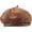 Camel, variant on Beret Hat Faux Leather Beanie Cap French Artist Beret Cap