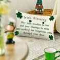 thumbnail image 6 of Happy St. Patrick''s Day Quote Irish Blessing Pillow Covers 12x20 Inch Green Clover Throw Pillow Case Cushion Cover Decoration for Sofa Couch, 6 of 6
