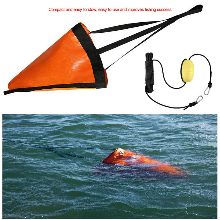 TureClos 24 Inch Kayak Canoe Drift Sock PVC Drogue Drifting Brake Portable  Power Boat Water Sports Rowing Replacement Accessories Orange Without Ball  