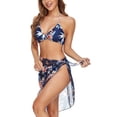 thumbnail image 4 of SAYOO - Blusas para mujer, falda transparente con amarre/cárdigan de manga larga para cubrir ropa de playa SAYOO Sexy, 4 of 7