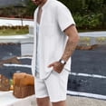 thumbnail image 5 of Mrmaere Men's Suit Set Solid Pattern Stylish Look For Modern Fashion Needs For Various Types White S, 5 of 6