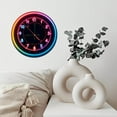 thumbnail image 6 of Stylish Neon Wall Clock for Modern Home Decoration 10-Inch Silent Wooden Wall Clock, Battery Operated (AA Batteries Not Included), Artistic Home Decor, 6 of 7