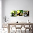 thumbnail image 5 of ZHONGYUTONG 3 Piece Zen Canvas Wall Art Zen Stone Picture Still life Green Bamboo Painting Meditation Artwork for Bedroom Decor Framed (10.00" x 10.00" x 3PCS), 5 of 5