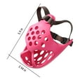 thumbnail image 3 of Wuztai Breathable Dog Muzzle Anti-Eating Anti-Bite, Short-Billed Rubber Muzzle for Small Dogs, Pet Muzzle for Walking Grooming, 3 of 6