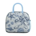 thumbnail image 2 of Lunch Bag Lunch Box for Women Reusable Insulated Lunch Bags,Water-Resistant Sea Shells on Blue Octopus Cooler Lunch Tote Bag, Large Capacity for Work Travel Picnic, 2 of 6
