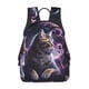 thumbnail image 1 of Disketp Purple Moon Cat Mochila Ligera e Impermeable, Mochila de Día Resistente para Viajes, Senderismo y Uso Diario para Hombre y Mujer, 1 of 7