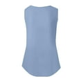 thumbnail image 6 of Tiqkatyck Tank Tops for Women Trendy Women's 2025 Chic Round Neck Short Sleeve Shirts 2D Printed Casual Loose Fit Vest Sleeveless Tunic Tops Summer Tops for Women Sky Blue L, 6 of 6