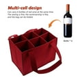 thumbnail image 3 of 6 Bottle Insulated Wine Cooler Bag | Travel Wine Carrier Tote with Handle & Divider | Portable Wine Storage for Picnic Beach Party | Champagne & Bottle Transport Case, 3 of 5