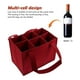 thumbnail image 3 of Baúles de almacenamiento, bolsa enfriadora de vino, bolsa para 6 botellas de vino con divisor, estuche de viaje con aislamiento para vino, bolsa térmica con asa, ideal para picnics, días de playa, fie, 3 of 5
