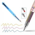 thumbnail image 2 of DJN Home & Garden Pens 6 PCS Multicolor Pen 4 In 1 18 Colors 0.5mm Multicolor Gel Ink Pen Consecutivte Consecutive 18 Colors Quick Drying Gel Ink Pen For School 5ml, 2 of 9