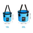 thumbnail image 2 of Mochila plegable 12L / 20L Cubo de agua a prueba de agua Cubo de pesca exterior Contenedor de agua p Tomshoo Mochila plegable, 2 of 7