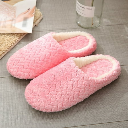 Image of Winter Warm Home Anti-Slip Suede Soft Sole Slippers Shoes House Indoor Floor Bedroom Slippers Shoes For Men/Women