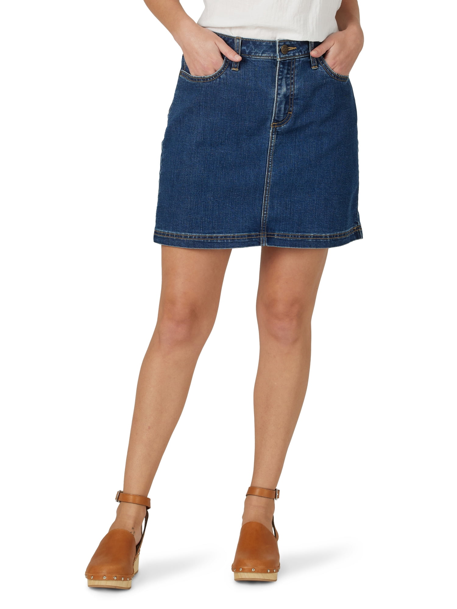 Lee Women's Midrise Denim Skort - Walmart.com