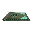 thumbnail image 2 of Ahgly Company Indoor Square Persian Turquoise Blue Traditional Area Rugs, 4' Square, 2 of 4