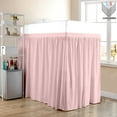 thumbnail image 2 of LuckShree Twin-XL Bed Skirt for Dorm Room - Egyptian Cotton 600-Thread-Count - Pink, 44" Drop, 2 of 7