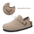 thumbnail image 2 of Sandalias antideslizantes de piel de gamuza para niños pequeños de Clogs ZUSERIS, 2 of 6