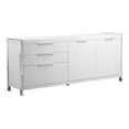 thumbnail image 3 of Pemberly Row Contemporary 3 Drawer Sideboard in White, 3 of 5