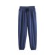 thumbnail image 2 of Pantalones largos para hombre, de color liso, holgados, con cordón y bolsillo de lino, informales, deportivos, hasta el tobillo, de poliéster., 2 of 7