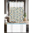 thumbnail image 6 of No Hook Cloth Fabric Shower Curtain with Snap in Liner, Spring Daisy Waterproof Shower Curtains Set with See Through Top Window, Country Pastoral Spring Botanical Flowers Bath Curtains Shower 48"x72", 6 of 6