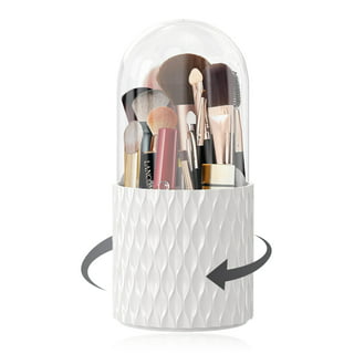 FOOCORDDY Covered Makeup Brush Holder with Dustproof Lid, Large