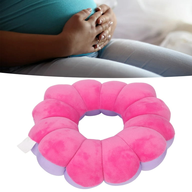 Domqga Butt Donut Cushion, Deformable Hemorrhoid Pressure Pillow Portable Cushioning Flower Shape Thickened for Postpartum