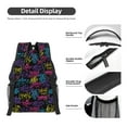 thumbnail image 4 of Goofa Graffiti Art Pattern Comfortable Student Backpack - Ergonomic Design, Durable, Water-Resistant, Multi-Compartment,Travel, and Outdoor Activities, 4 of 5