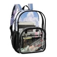 thumbnail image 2 of PVC Transparent Backpacks Clear Backpack for Travel and Outings Black Horse and Pink Unicorn, 2 of 7