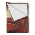thumbnail image 2 of Fantasy Soft Flannel Fleece Throw Blanket, Absurd Scenic Road with Truck Extreme Winding Curve on Cliffs Theme Print, Cozy Plush for Indoor and Outdoor Use, 50" x 60", Dark Orange Cream, by Ambesonne, 2 of 5