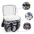 thumbnail image 6 of FORMRS Insulated Cooler Bag 24 Cans Capacity Soft Leakproof Lunch Box with Side Pockets, Retro Daisy Pattern, 6 of 7